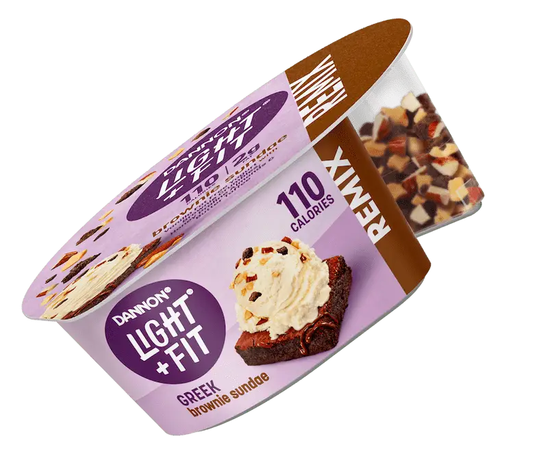 Light + Fit® REMIX Brownie Sundae Fat Free Greek Yogurt with Mix-ins