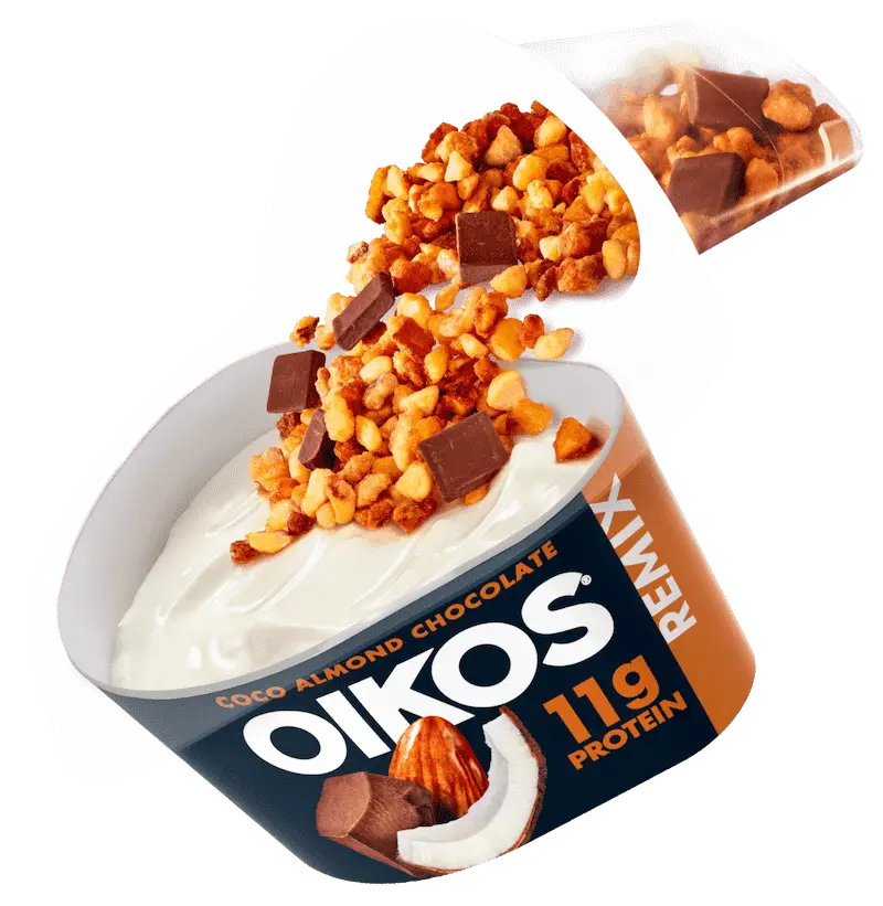 Oikos® REMIX Coco Almond Chocolate Nonfat Greek Yogurt & Mix-ins